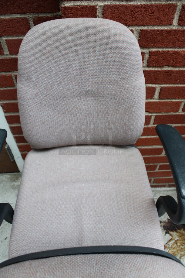 2 Pink/Tan Office Chairs w/ Arm Rests on Casters. 24x20x38. 2 Times Your Bid! (Atrium) - Image 4 of 4