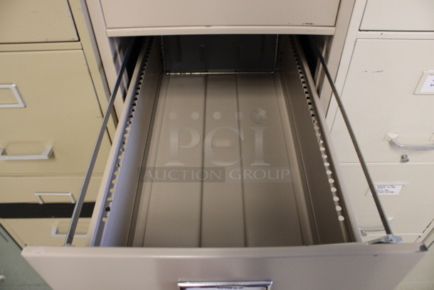 Hon Tan Metal 4 Drawer Filing Cabinet. 15x27x52.5. (Hallways Straight Off Of Atrium) - Image 5 of 7