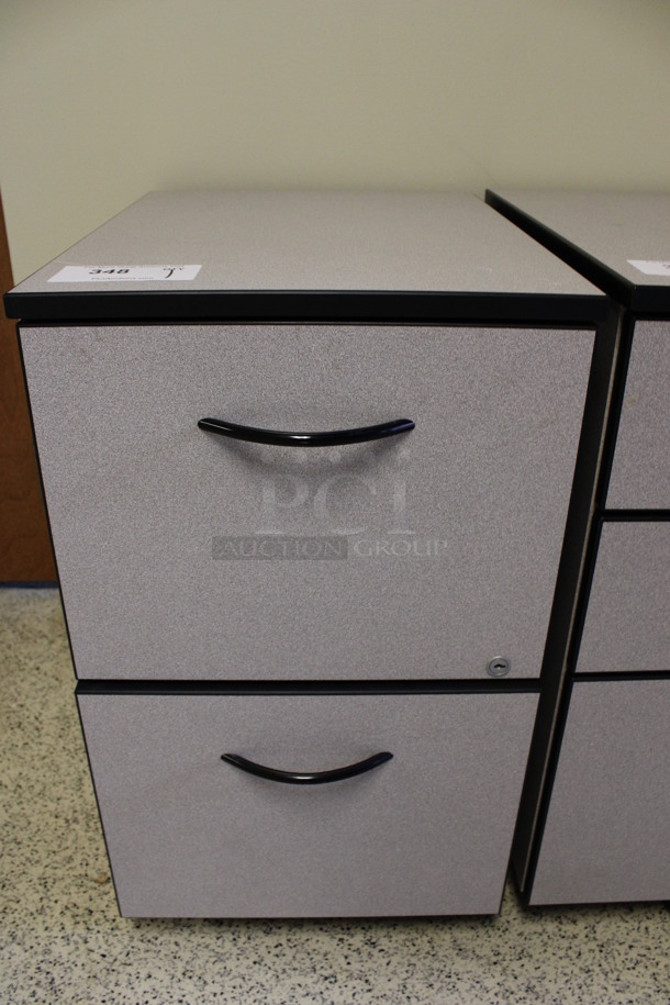Gray 2 Drawer Filing Cabinet on Casters. 16x22x27.5. (Hallways Straight Off Of Atrium) - Image 1 of 5