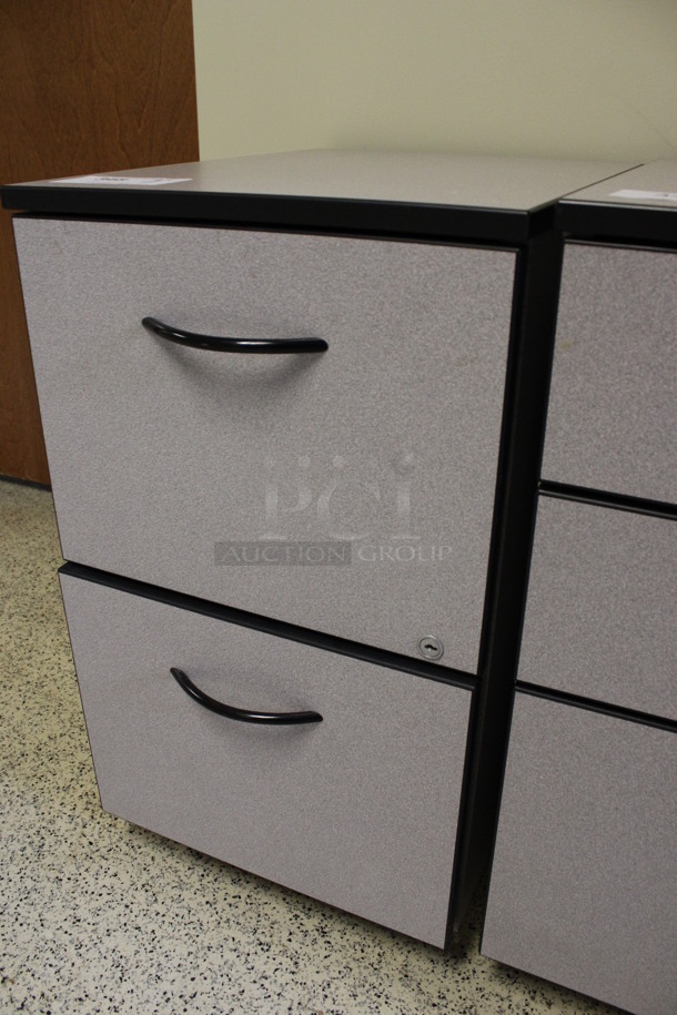 Gray 2 Drawer Filing Cabinet on Casters. 16x22x27.5. (Hallways Straight Off Of Atrium) - Image 2 of 5
