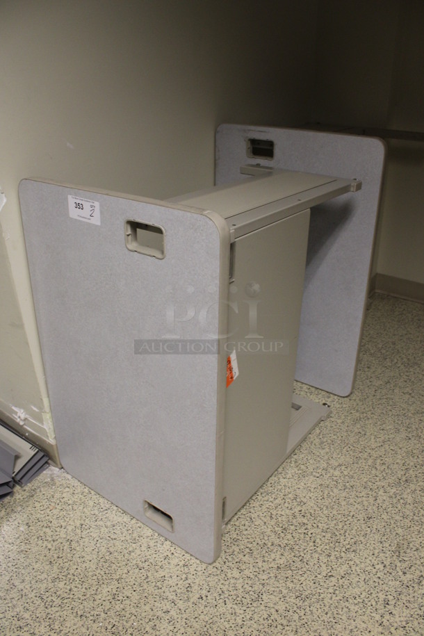 2 Gray Desk. 36x24x29. 2 Times Your Bid! (Hallways Straight Off Of Atrium) - Image 2 of 4