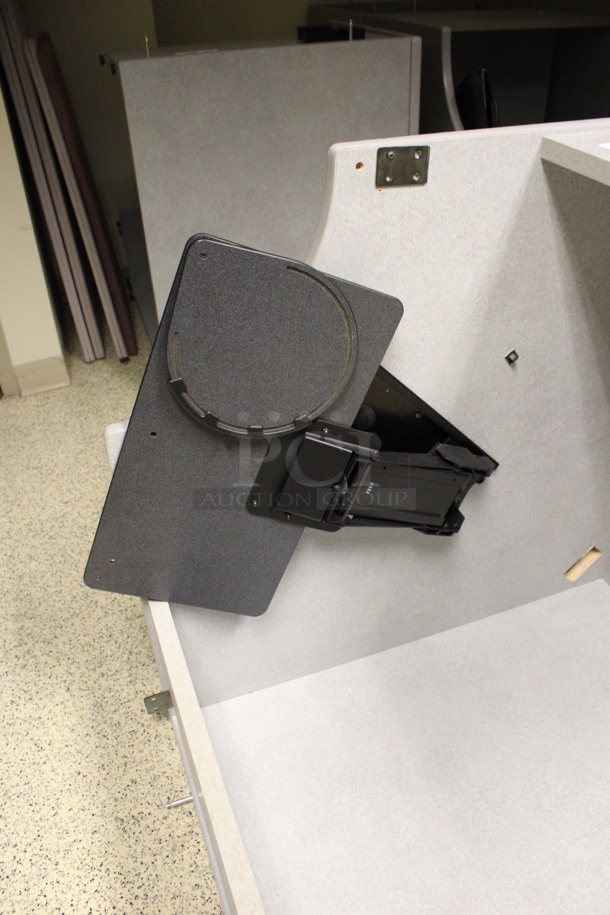 Gray Corner Desk. 36x36x29. (Hallways Straight Off Of Atrium) - Image 3 of 4