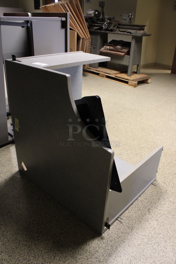 Gray Corner Desk. 36x36x29. (Hallways Straight Off Of Atrium) - Image 4 of 4