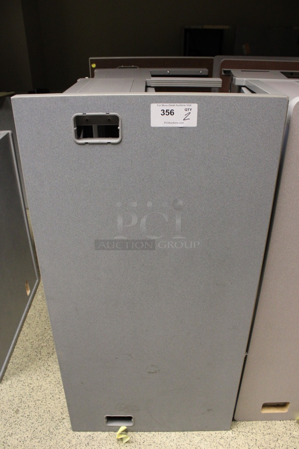 2 Gray Desks. 48x24x29. 2 Times Your Bid! (Hallways Straight Off Of Atrium) - Image 1 of 3