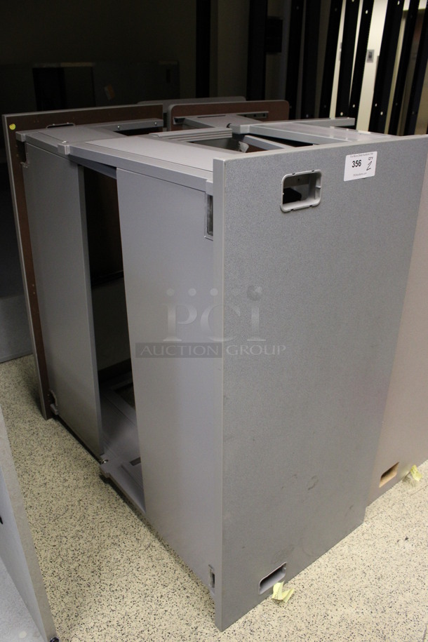2 Gray Desks. 48x24x29. 2 Times Your Bid! (Hallways Straight Off Of Atrium) - Image 2 of 3