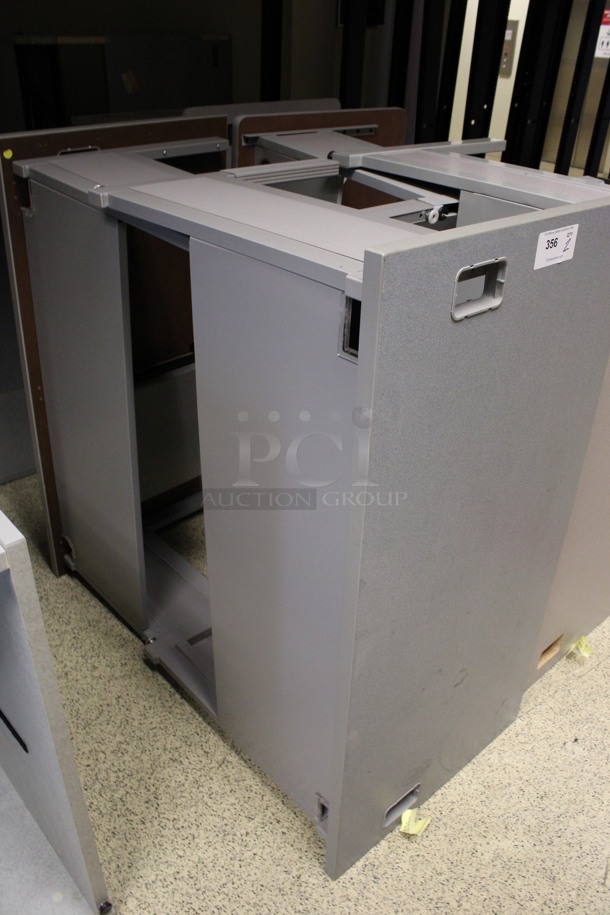 2 Gray Desks. 48x24x29. 2 Times Your Bid! (Hallways Straight Off Of Atrium) - Image 3 of 3