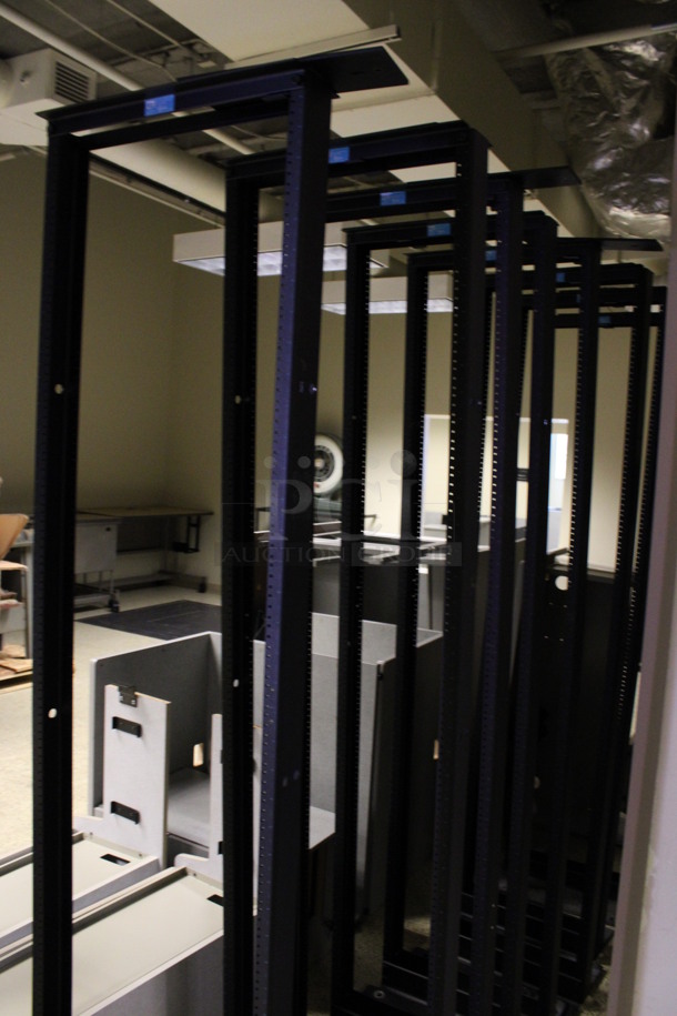 8 CPI Chartsworth Black Metal Server Rack Frames. 20x15x84. 8 Times Your Bid! (Hallways Straight Off Of Atrium) - Image 3 of 4