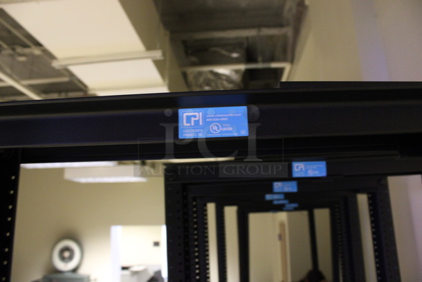 8 CPI Chartsworth Black Metal Server Rack Frames. 20x15x84. 8 Times Your Bid! (Hallways Straight Off Of Atrium) - Image 4 of 4