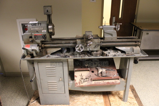 Craftsman Model 101.28990 Stainless Steel Commercial Floor Style Lathe. 250 Volts, 3 Phase. 63x18x54. (Hallways Straight Off Of Atrium)