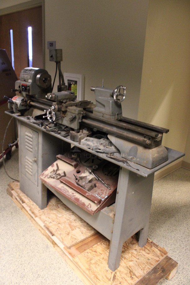 Craftsman Model 101.28990 Stainless Steel Commercial Floor Style Lathe. 250 Volts, 3 Phase. 63x18x54. (Hallways Straight Off Of Atrium) - Image 4 of 12