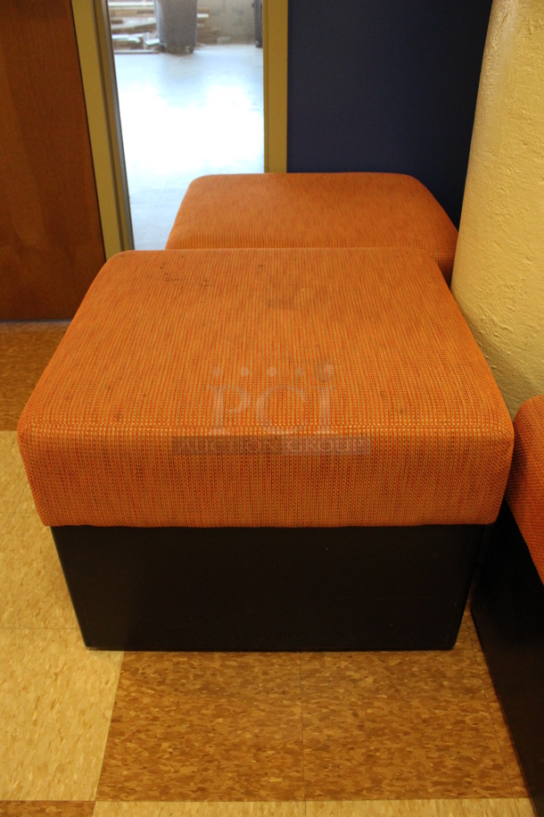 3 Orange Chairs. 26x24x19. 3 Times Your Bid! (Hallways Straight Off Of Atrium) - Image 2 of 3