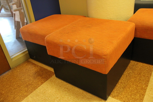 3 Orange Chairs. 26x24x19. 3 Times Your Bid! (Hallways Straight Off Of Atrium) - Image 3 of 3