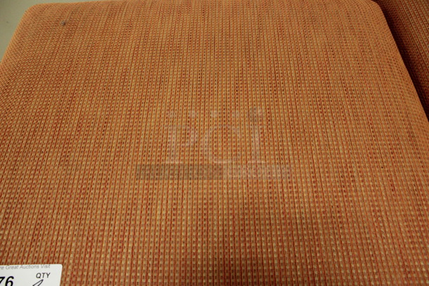 3 Orange Chairs. 26x24x19. 3 Times Your Bid! (Hallways Straight Off Of Atrium) - Image 3 of 4