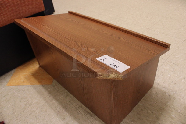 Wood Pattern Podium. 28x16x14. (Hallways Straight Off Of Atrium) - Image 4 of 5