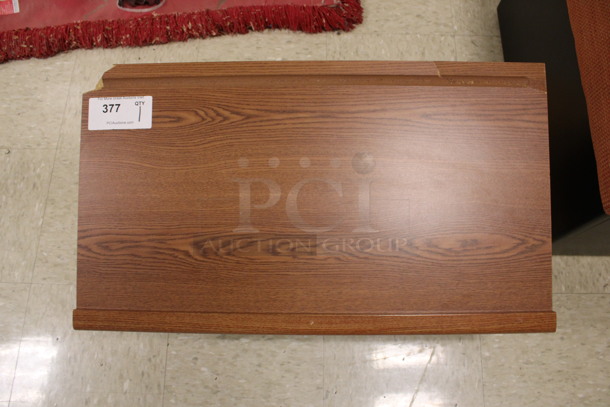 Wood Pattern Podium. 28x16x14. (Hallways Straight Off Of Atrium) - Image 5 of 5