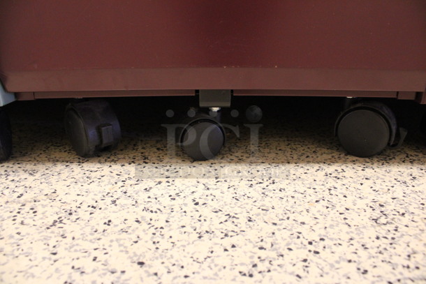 Maroon Metal 3 Drawer Filing Cabinet on Casters. 15x22x28. (Hallway To The Right of Atrium Lobby) - Image 7 of 7