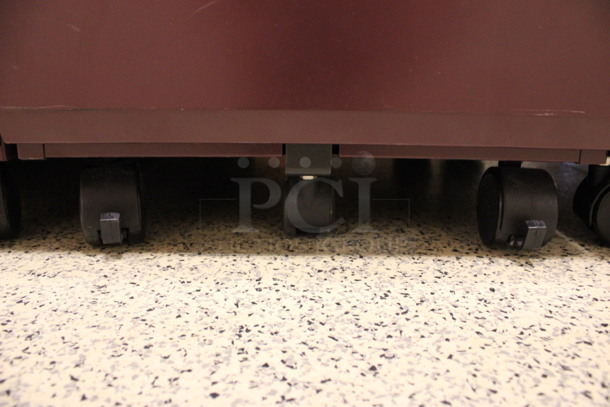 Maroon Metal 3 Drawer Filing Cabinet on Casters. 15x22x28. (Hallway To The Right of Atrium Lobby) - Image 7 of 7