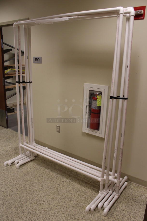 ALL ONE MONEY! Lot of 5 White Poly Frame for Picture Backdrop! 58x25x80. (Hallway To The Right of Atrium Lobby)
