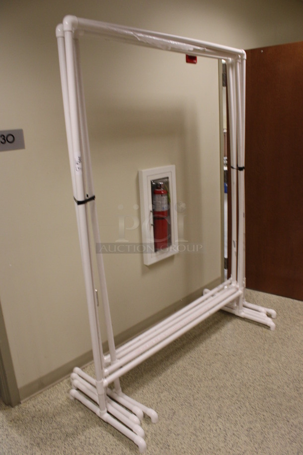 ALL ONE MONEY! Lot of 5 White Poly Frame for Picture Backdrop! 58x25x80. (Hallway To The Right of Atrium Lobby) - Image 3 of 3