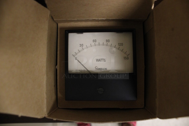 4 BRAND NEW IN BOX! Simpson Watts Gauges. 3x3x3. 4 Times Your Bid! (Room 105)