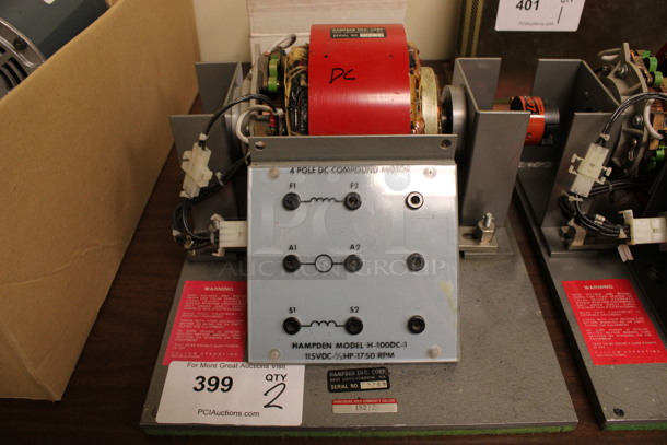 2 Hampden Metal Countertop Compound Motors on Plank. 12x14x8. 2 Times Your Bid! (Room 105) - Image 4 of 6