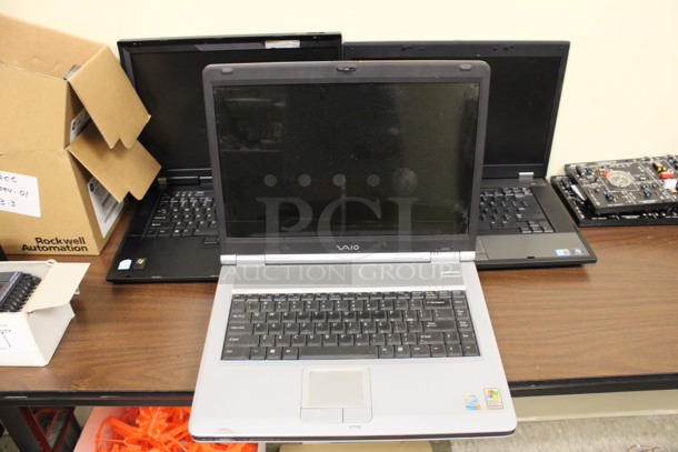 3 Various Laptops; Sony PCG-9U1L, Dell Latitude E5510 and ThinkPad Lenovo. Includes 15.5