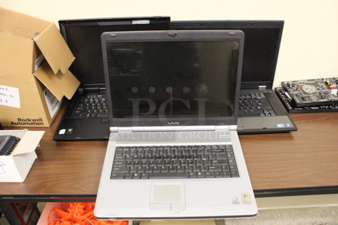3 Various Laptops; Sony PCG-9U1L, Dell Latitude E5510 and ThinkPad Lenovo. Includes 15.5" Screen. 3 Times Your Bid! (Room 105)