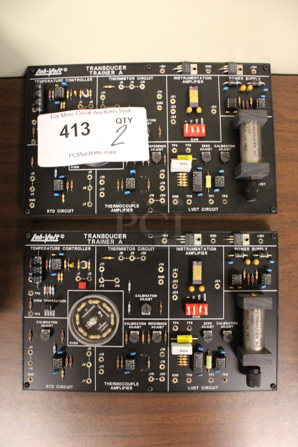 2 Lab-Volt Transducer Trainer A Panels. 9.5x6x1.5. 2 Times Your Bid! (Room 105)