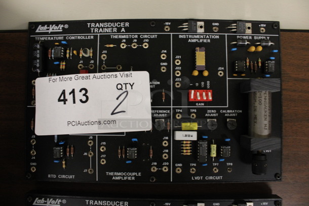 2 Lab-Volt Transducer Trainer A Panels. 9.5x6x1.5. 2 Times Your Bid! (Room 105) - Image 2 of 3