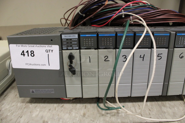 Rack Unit w/ 8 Input Units and SLC 5/03 CPU Unit. 23x6x6. (Room 105) - Image 2 of 5