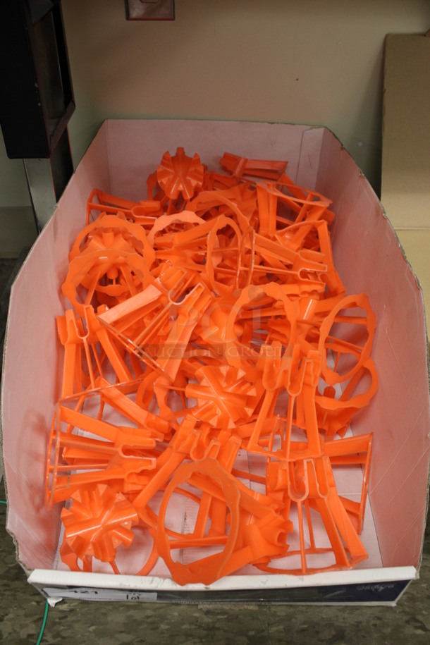 ALL ONE MONEY! Lot of Orange Poly Pieces! 4.5x4x4. (Room 105) - Image 1 of 3
