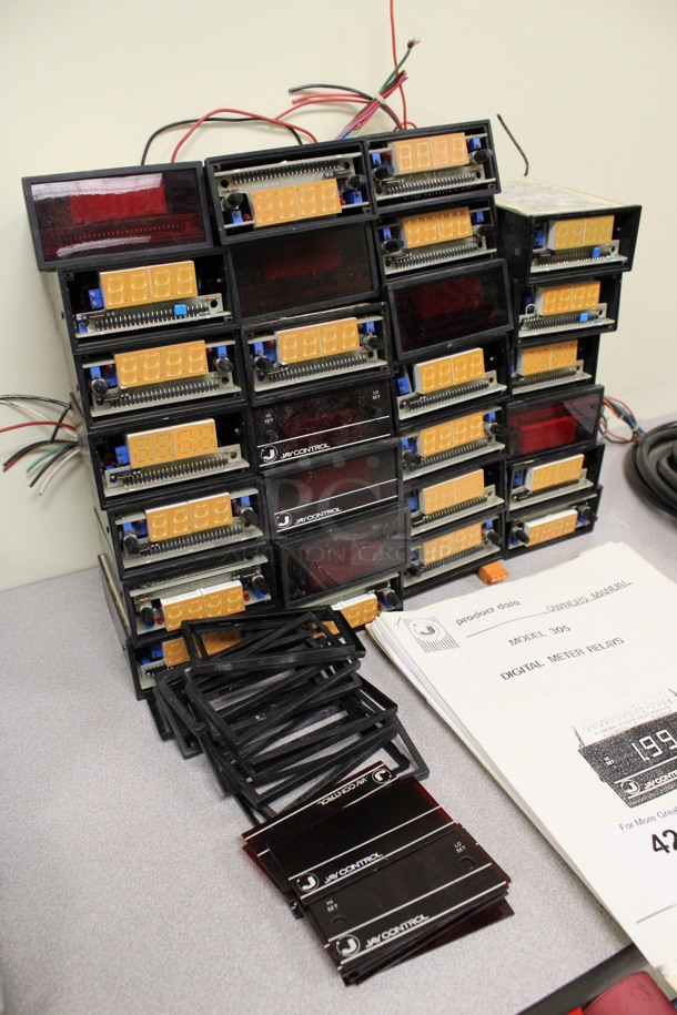 ALL ONE MONEY! Lot of 27 Various Digital Meter Relays. For Parts. 3.5x5.5x2. (Room 105) - Image 2 of 6