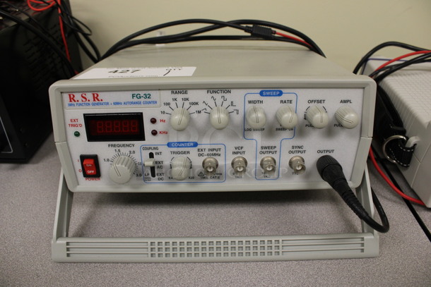 RSR Model FG-32 30 MHz Fuction Generator + 60 MHz Autorange Counter. 11x13x5.5. (Room 105)