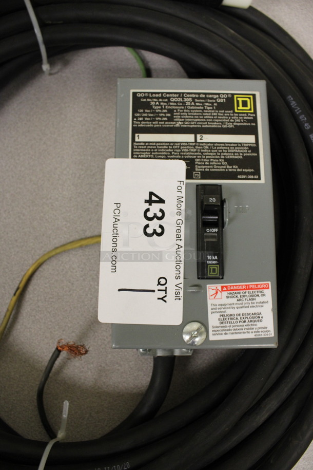 Square D QO Load Center w/ Wire. 4x7x3.5. (Room 105) - Image 2 of 3