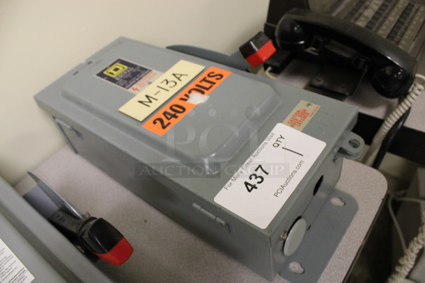 Square D Gray Metal General Duty Enclosed Switch. 7.5x6x16. (Room 105) - Image 2 of 3