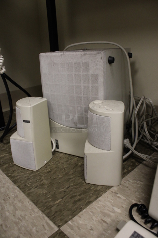 ALL ONE MONEY! Lot of Altec Lansing Speaker System; Subwoofer and 2 Speakers. 8x10.5x12, 3.5x3.5x7.5. (Room 105) - Image 3 of 6