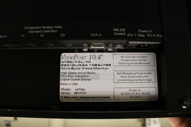 Boland ViewPort 10.4" MultiSync Video Monitor Rack Unit. 19x9x2. (Room 105) - Image 3 of 3