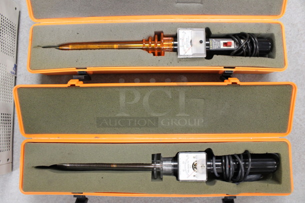 2 Pomona Model 3295 High Voltage Probes in Hard Cases. 16.5x3.5x3. 2 Times Your Bid! (Room 105)