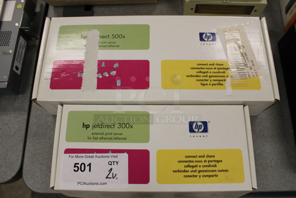 2 BRAND NEW IN BOX HP Jetdirect Printer Servers. 7x4x1, 11x5x1. 2 Times Your Bid! (Room 105) - Image 2 of 3