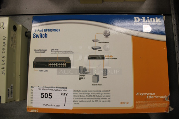 IN ORIGINAL BOX! D-Link 16 Port Switch. 11x7x2. (Room 105) - Image 2 of 5