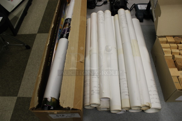 ALL ONE MONEY! Lot of Rolls of Paper Including Maps! (Room 105)