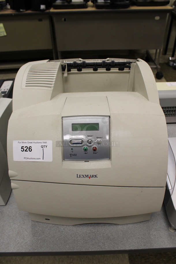 Lexmark T632 Countertop Printer. 16x19x16. (Room 105)