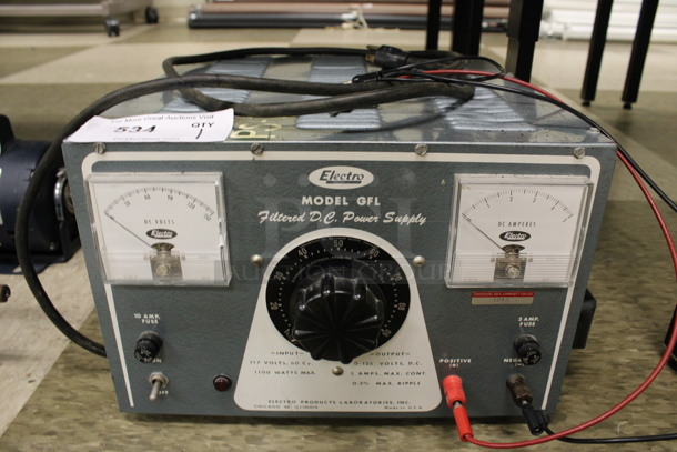 Electro Model GFL Filtered DC Power Supply. 14x16x9.5. (Room 105)