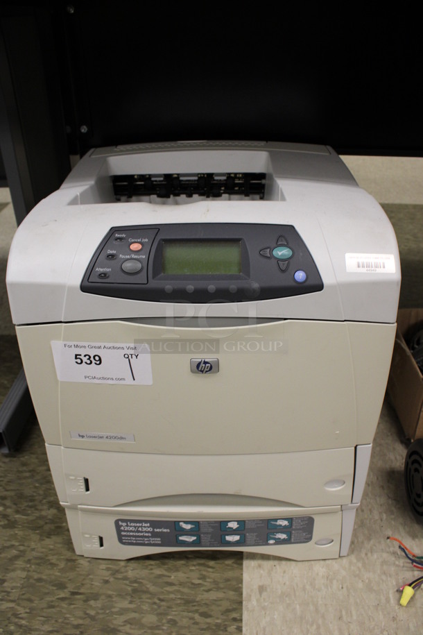 HP LaserJet 4200dn Countertop Printer. 16x17x19. (Room 105)