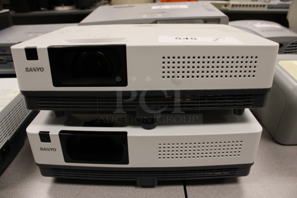 2 Sanyo Model PLC-XK3010 Projector. 100-120 Volts, 1 Phase. 13.5x10x4. 2 Times Your Bid! (Room 105)
