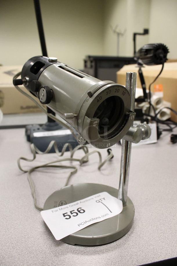 Metal Countertop Microscope. 5x7x8. (Room 105)