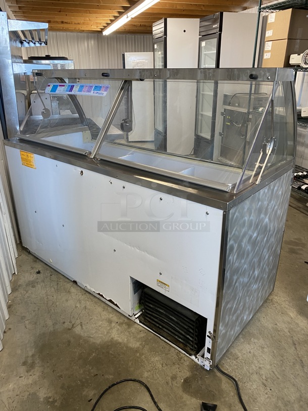 National Refrigeration Model CKDC67V-BR Stainless Steel Commercial Floor Style Baskin Robbins Ice Cream Dipping Cabinet Freezer Merchandiser w/ Dipwell. 220 Volts, 1 Phase. 67.5x30x53.5. Tested and Powers On But Does Not Get Cold - Image 8 of 9
