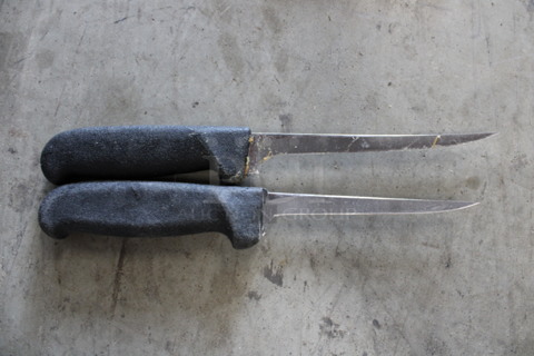 2 SHARPENED Stainless Steel Boning Knives. Includes 10.5". 2 Times Your Bid!