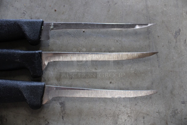 3 SHARPENED Stainless Steel Boning Knives. Includes 10.5". 3 Times Your Bid! - Image 2 of 4