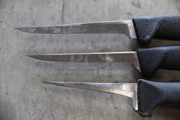 3 SHARPENED Stainless Steel Boning Knives. Includes 10.5". 3 Times Your Bid! - Image 2 of 4